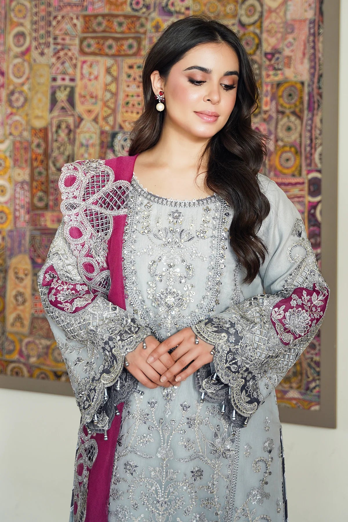 Imrozia 3Pc Embroidered Organza Suit I-228 ZAREEN gulbuy.com