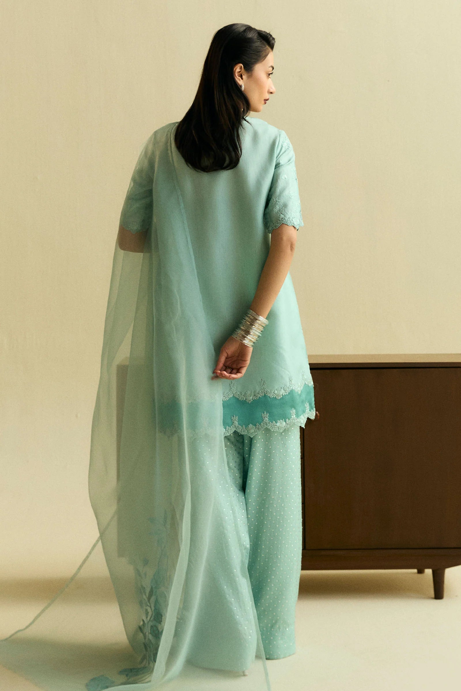 Zara Shahjahan 3Pc Raw silk?Lawn Suit ZR25F0103
