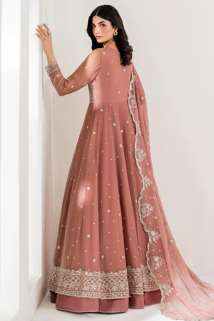 Farasha 3Pc Embroidered Chiffon Suit Opal gulbuy.com