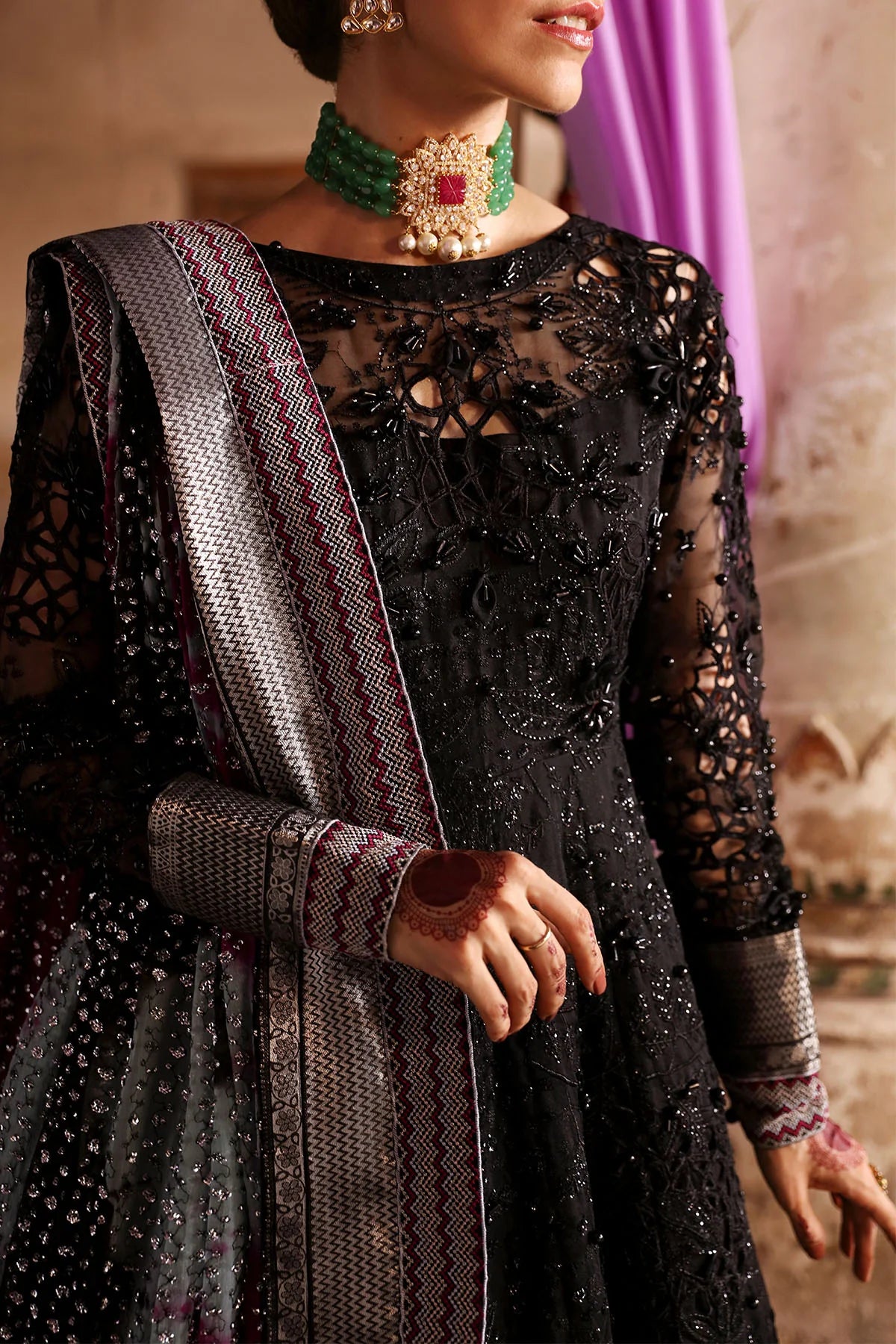 Nureh 3Pc Embroidered Organza Suit NL-73 MAYA gulbuy.com