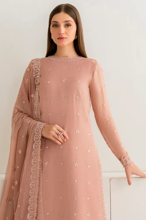 Farasha 3Pc Embroidered Chiffon Suit Emily gulbuy.com