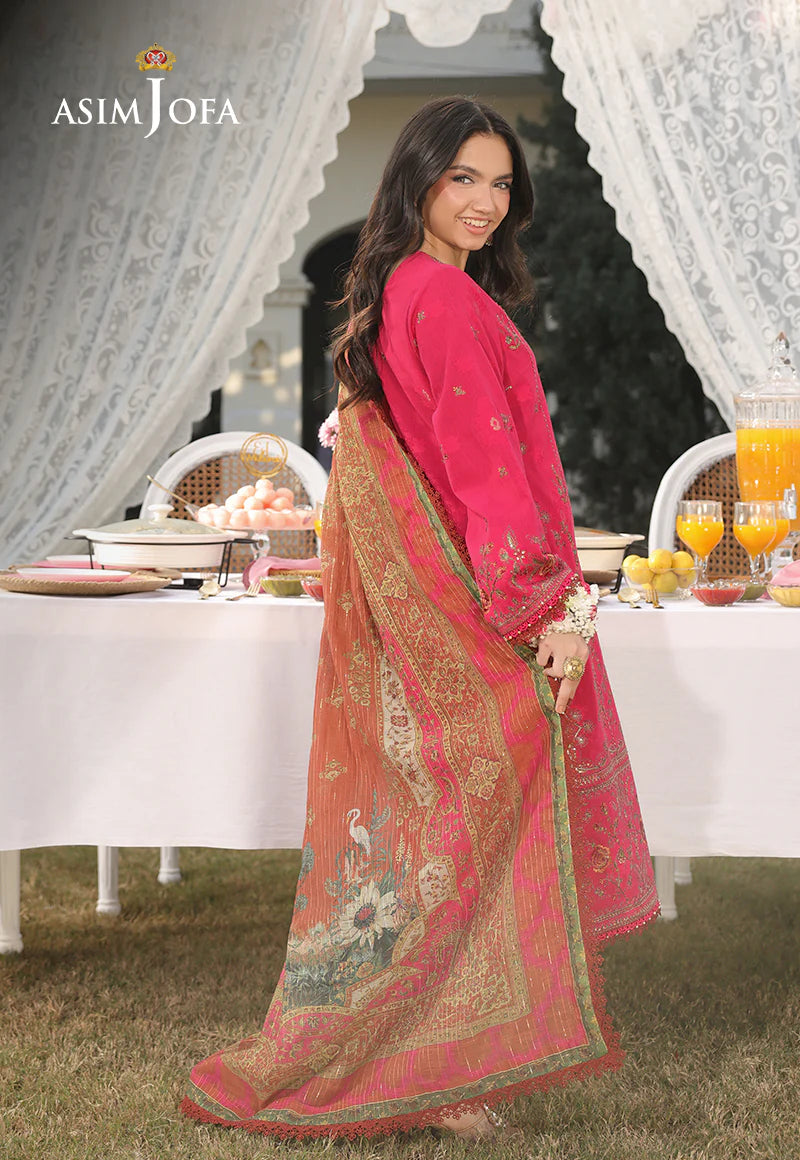 Asim Jofa 3Pc Embroidered Jacquard Suit AJUBU-06 gulbuy.com
