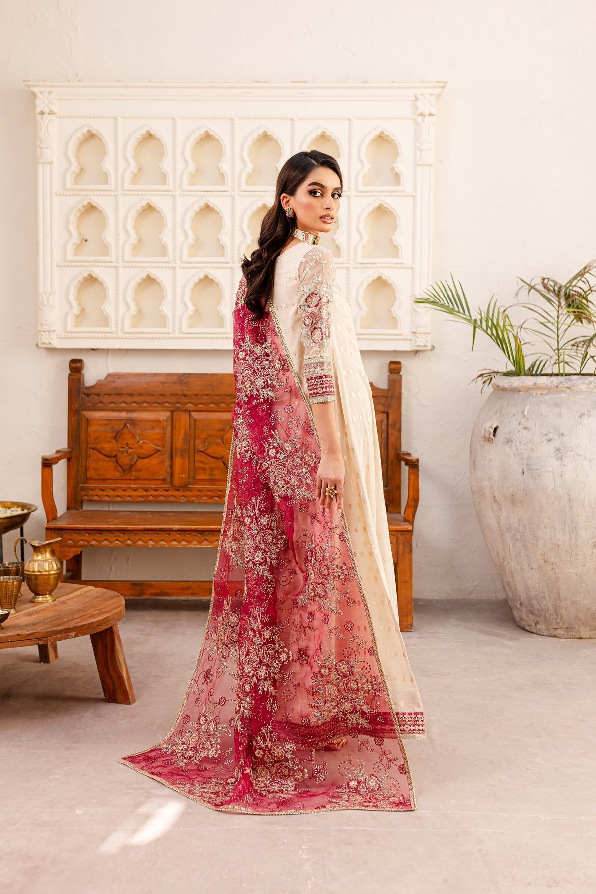 Batik 3Pc Organza Formal Suit (Firouzeh-3Pc)