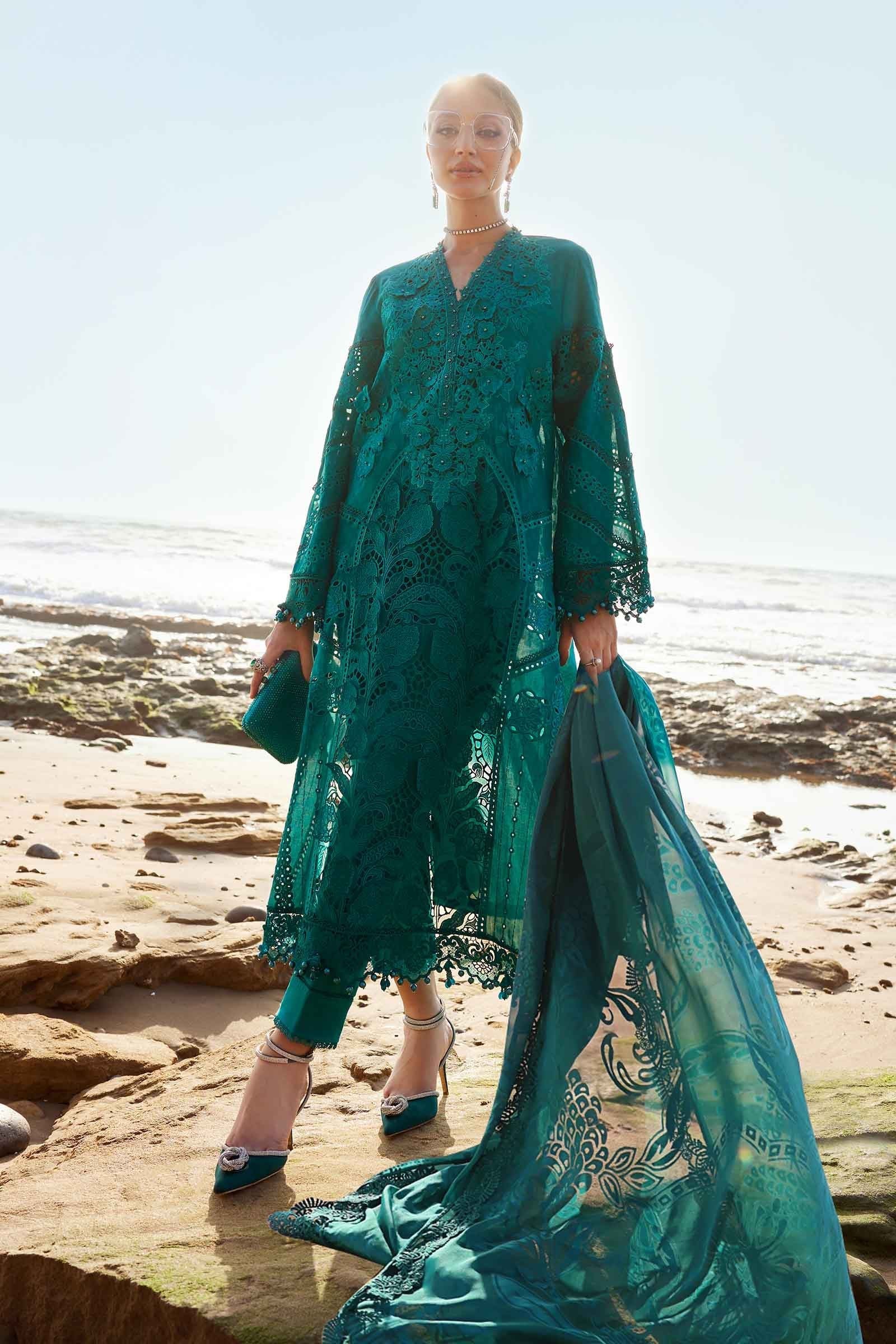 Maria B 3Pc Embroidered Lawn Suit EID LAWN-25-05 gulbuy.com