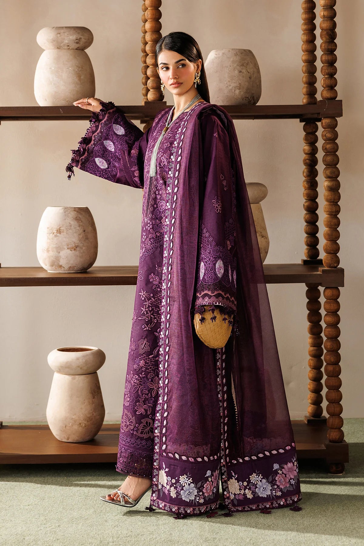Baroque 3Pc Embroidered Lawn Suit EL26-D02 gulbuy.com