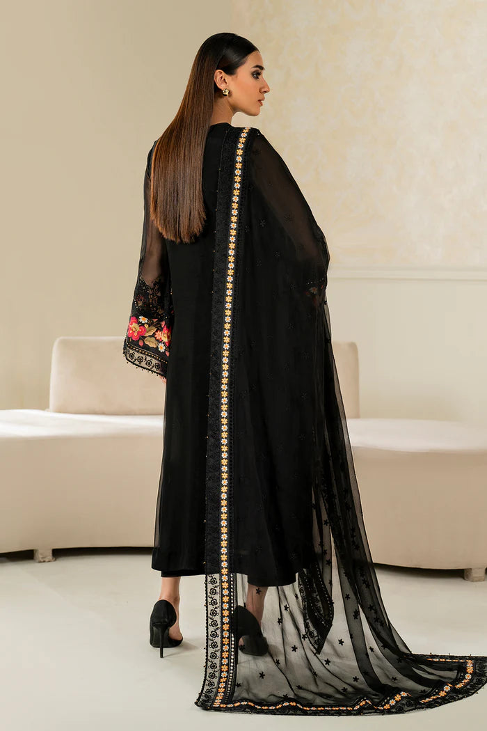 Baroque 3Pc Embroidered Chiffon Suit PR-1144 gulbuy.com