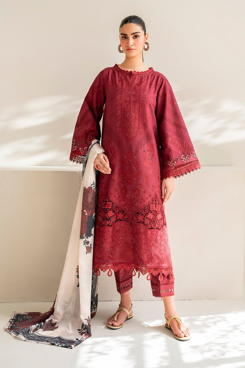 BAROQUE 3PC EMBROIDERED LAWN SUIT (BQU-UF-D676)