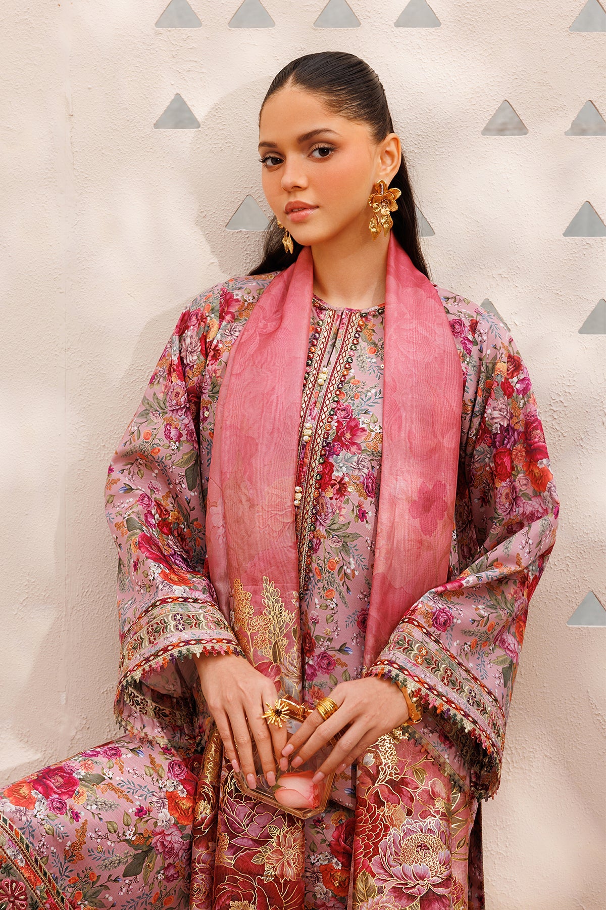 Baroque 3Pc Embroidered Lawn Suit UF-4398