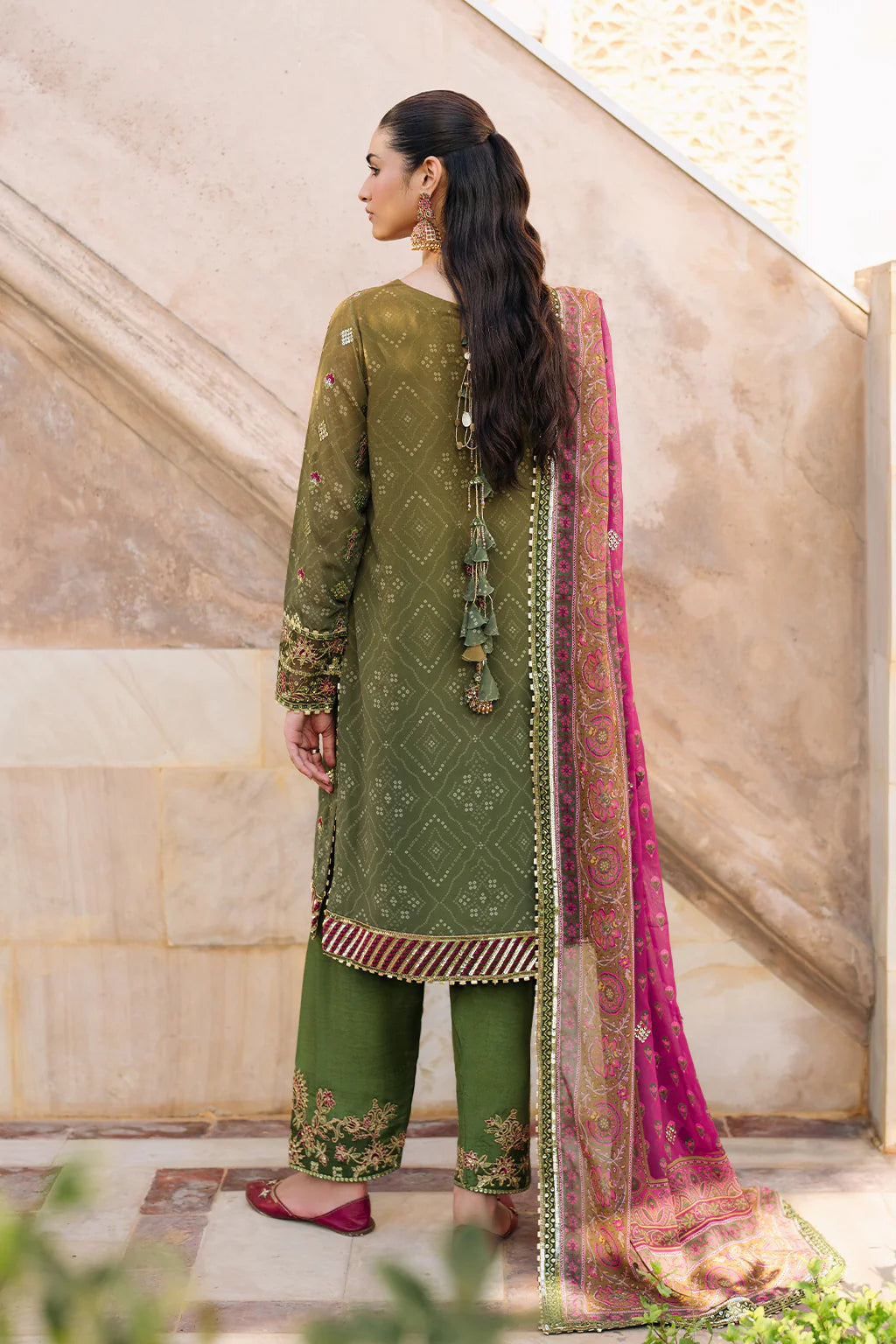 Iznik 3PC Embroidered Chiffon Suit UE-329 gulbuy.com