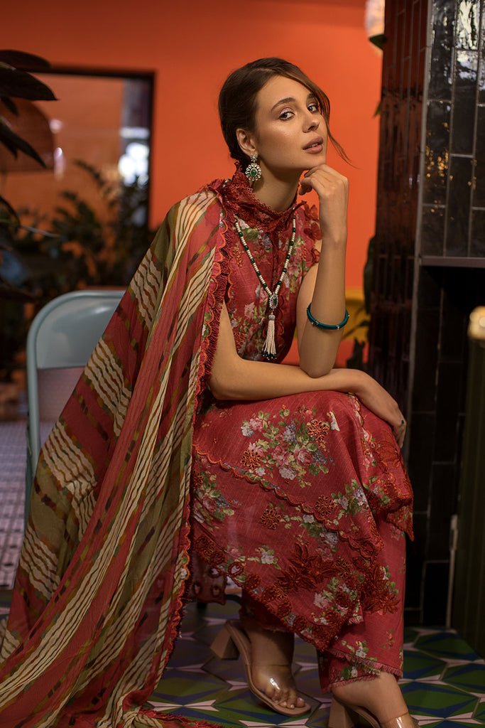 SOBIA NAZIR 3PC EMBROIDERED CHIFFON SUIT (SV24-5B)