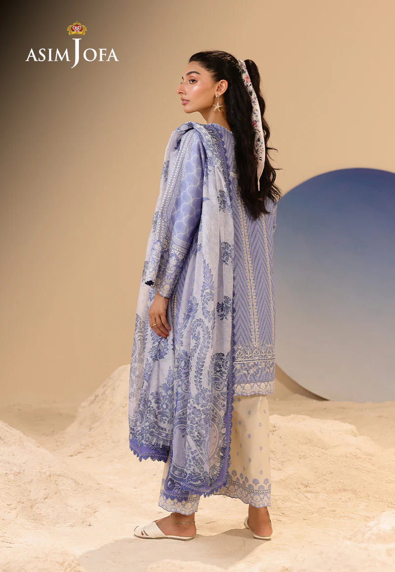 Asim Jofa 3Pc Embroidered Lawn Suit AJUBU-13 gulbuy.com