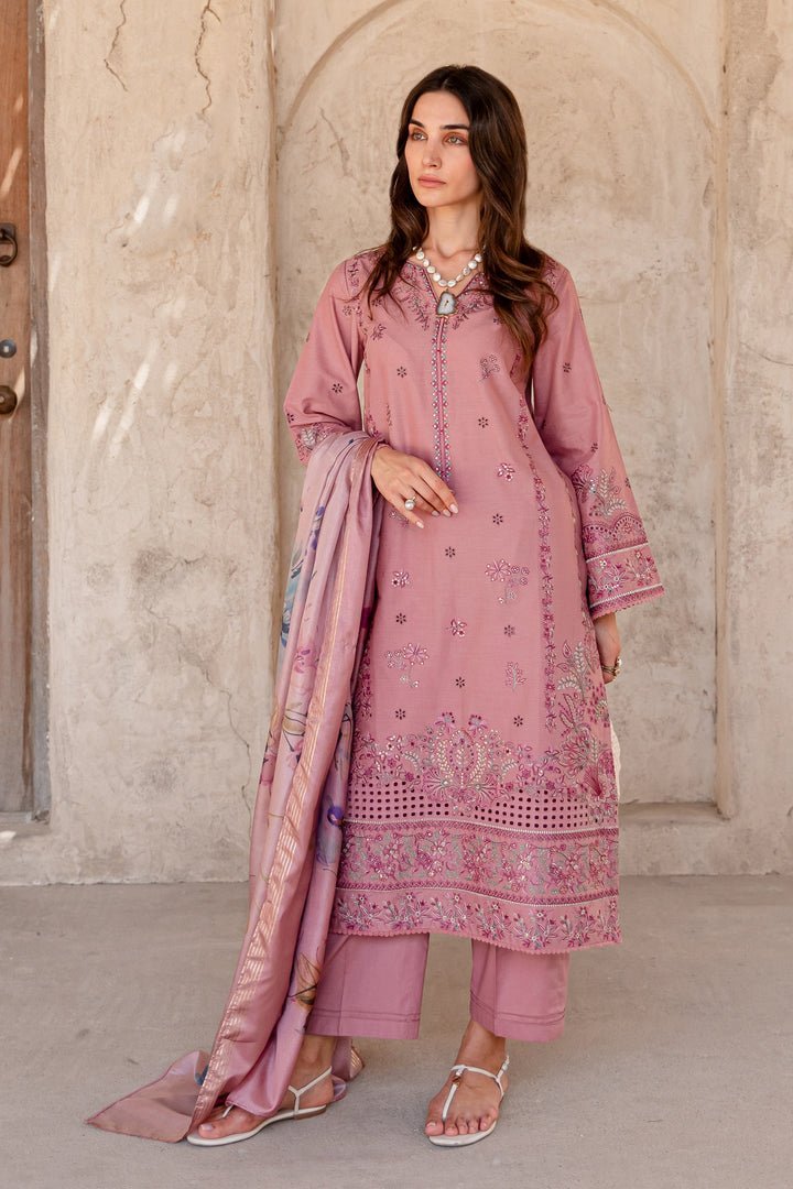 Batik 3Pc Embroidered Khaddar Dress Sham gulbuy.com