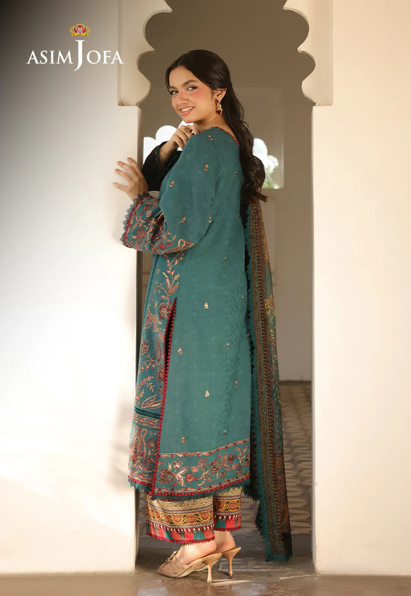 Asim Jofa 3Pc Embroidered Jacquard Suit AJUBU-03 gulbuy.com
