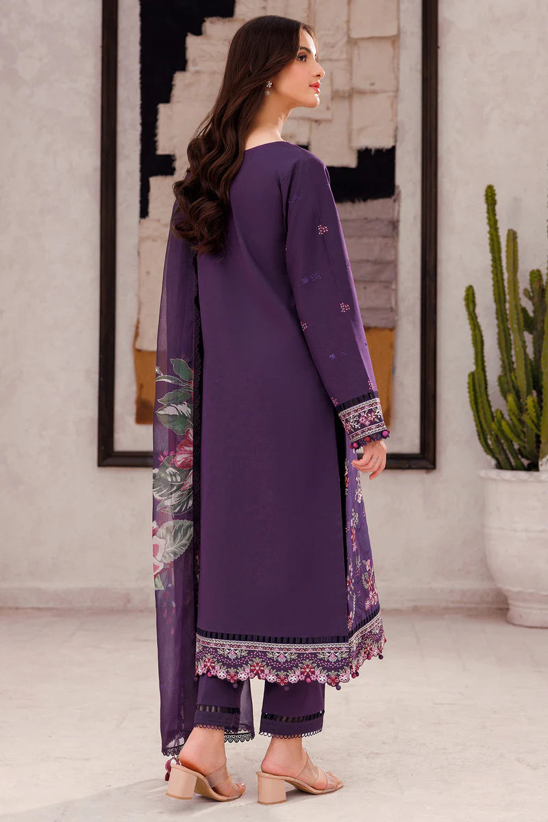 Farasha 3Pc Embroidered Lawn Suit Whimsy Dreams gulbuy.com