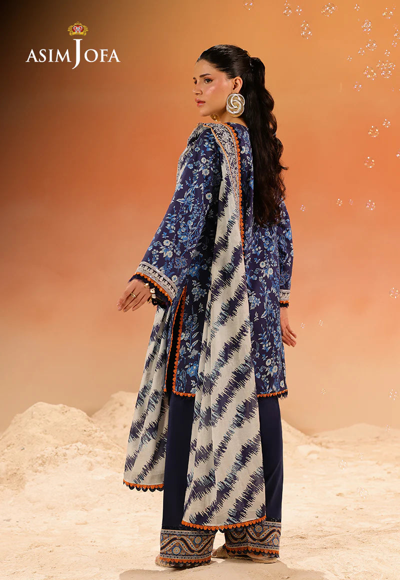 Asim Jofa 3Pc Printed Lawn Suit AJUBU-23 gulbuy.com