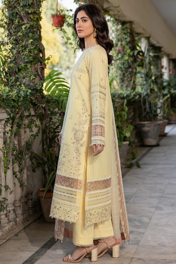 Farasha 3Pc Embroidered Lawn Suit Vintage Bloom gulbuy.com