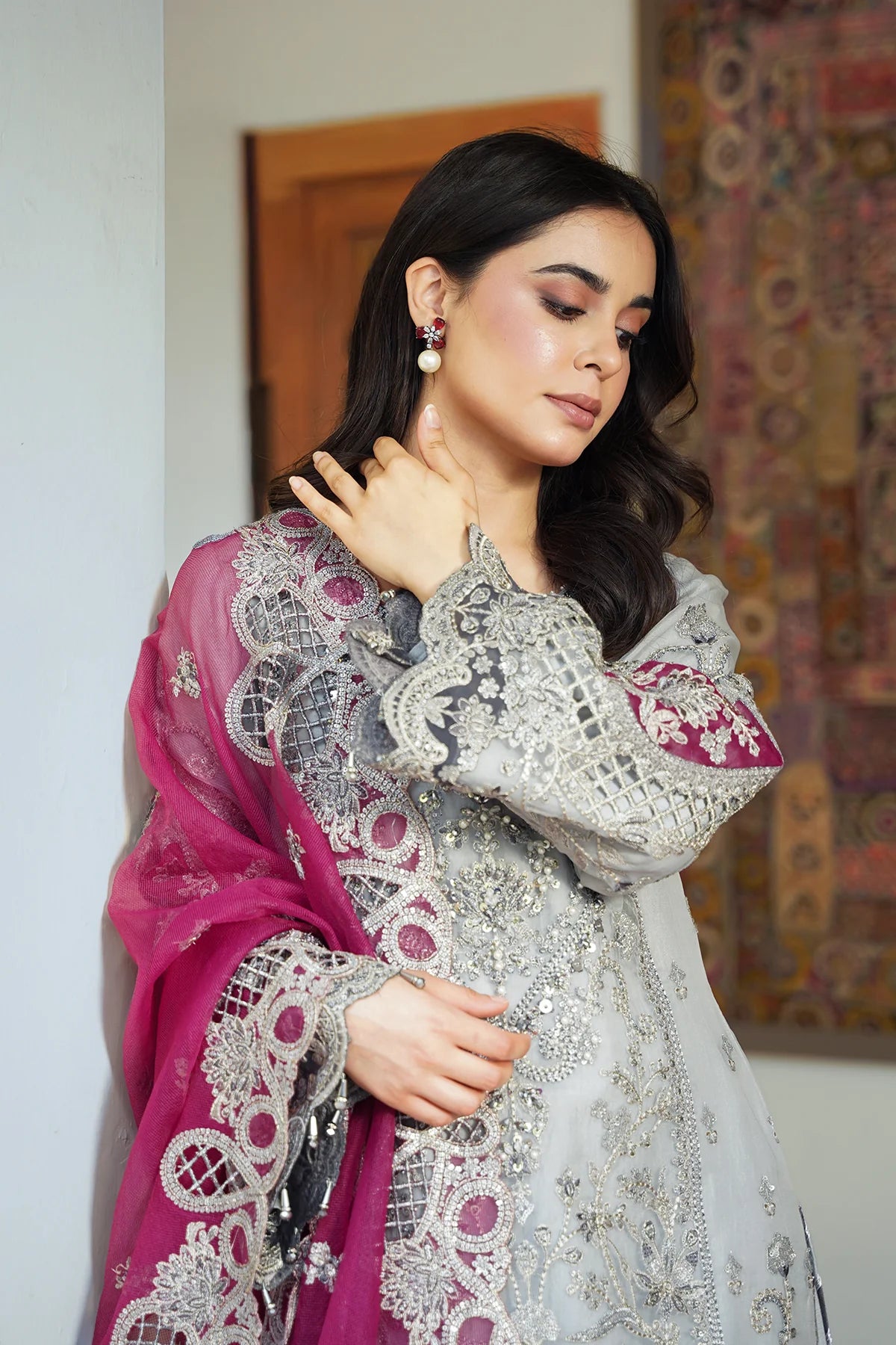 Imrozia 3Pc Embroidered Organza Suit I-228 ZAREEN gulbuy.com