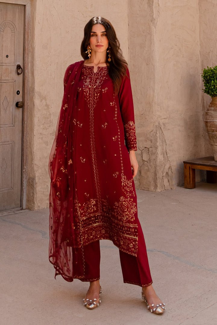 Batik 3Pc Embroidered Khaddar Dress Zyra gulbuy.com