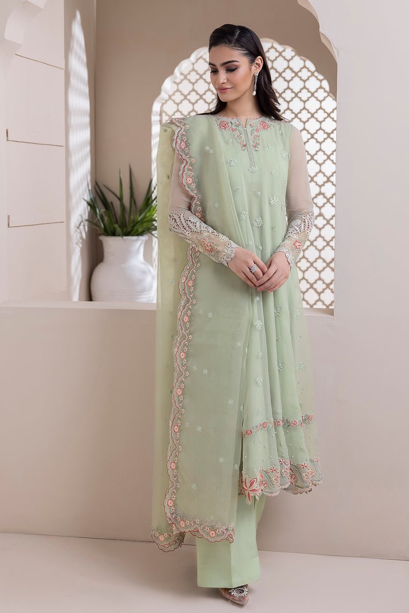 BAROQUE 3PC EMBROIDERED CHIFFON SUIT (BQU-UF-D418)