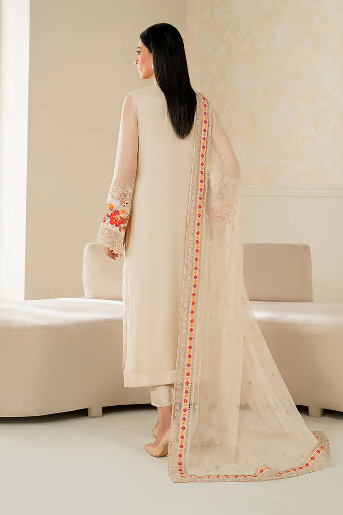 Baroque 3Pc Embroidered Chiffon Suit PR-1145 gulbuy.com