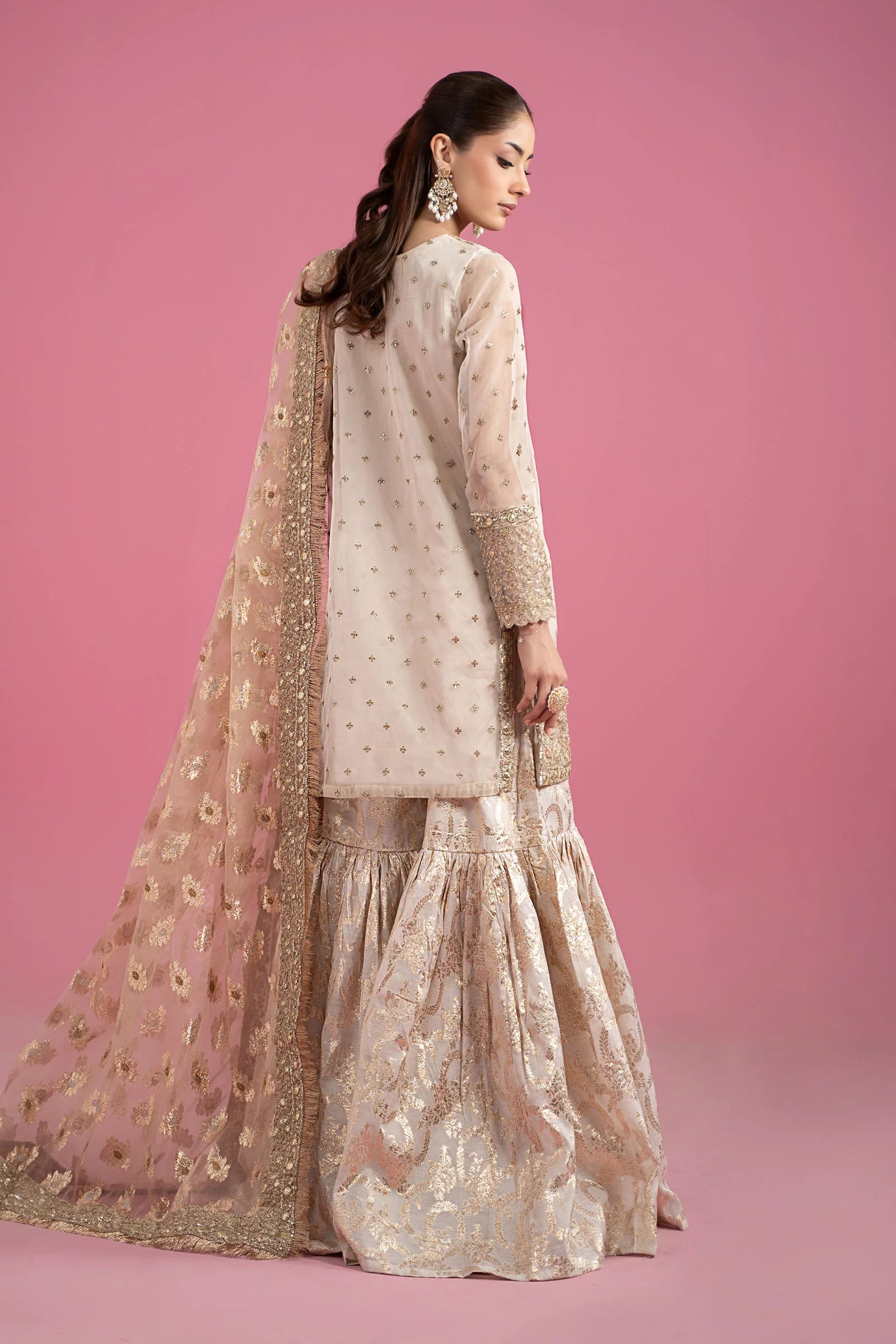 Maria B 3Pc Embroidered Organza Suit SF-EA24-06 gulbuy.com