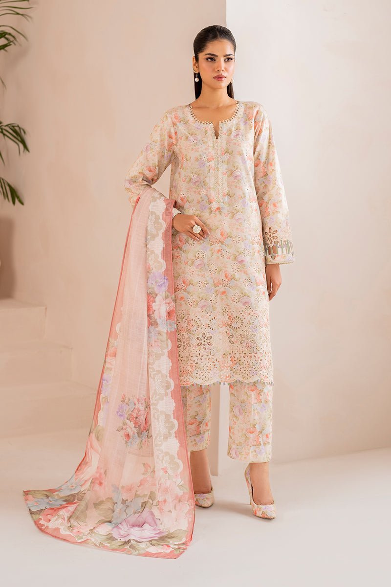 BAROQUE 3PC EMBROIDERED PRINTED LAWN SUIT (BQU-UF-D718)