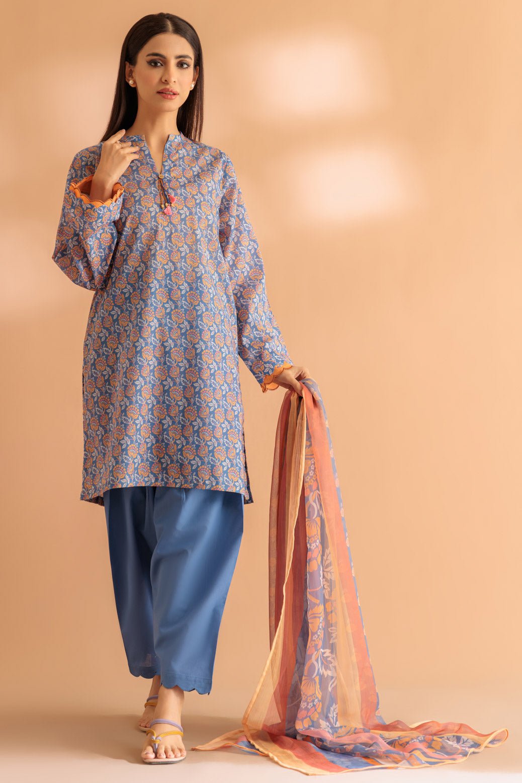 BONANZA SATRANGI 3PC PRINTED LAWN SUIT (6S24B3P035)