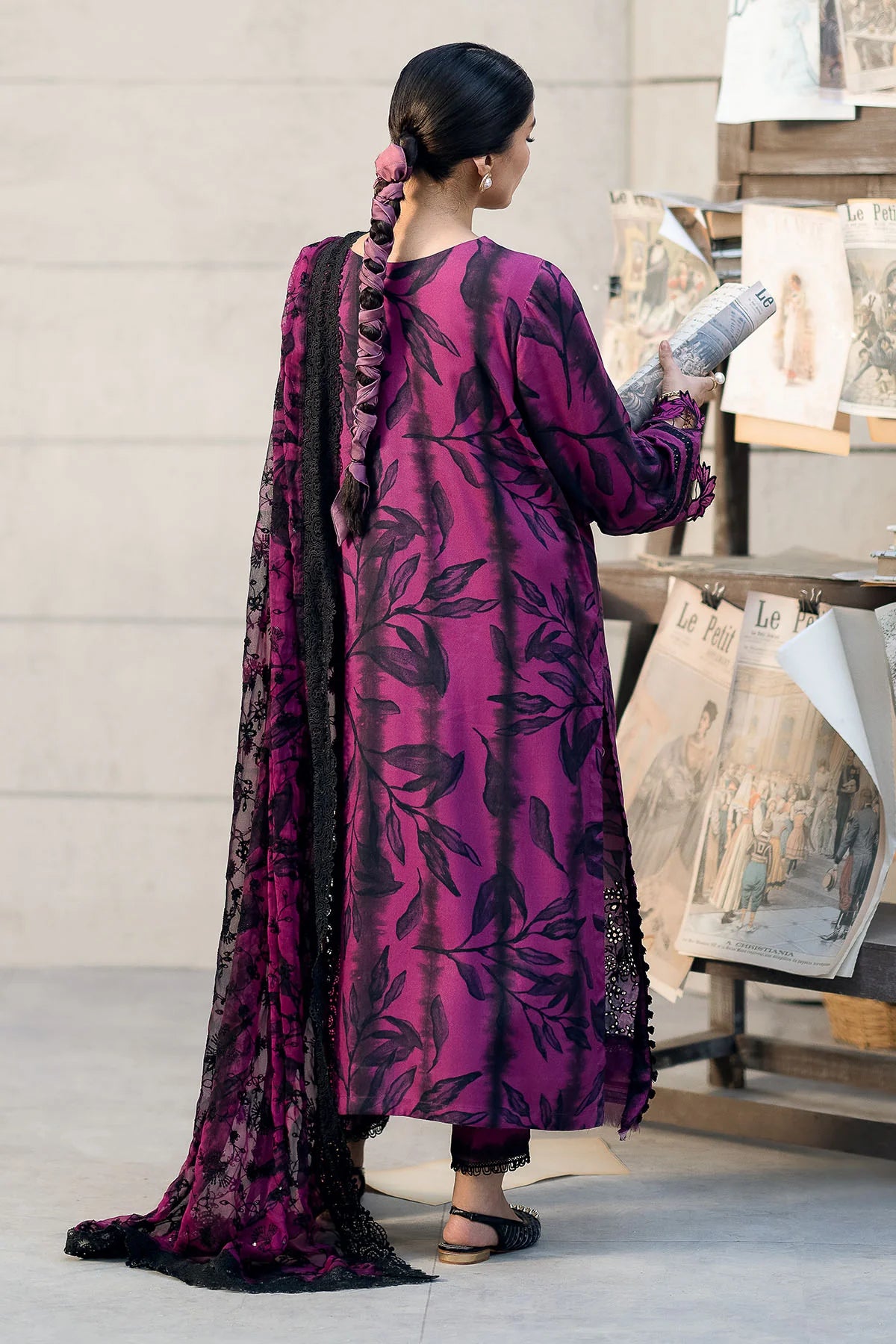 Nureh 3Pc Embroidered Chiffon Suit GL-23 gulbuy.com