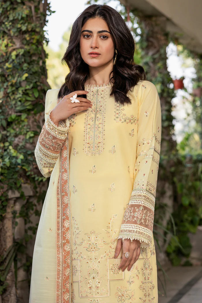 Farasha 3Pc Embroidered Lawn Suit Vintage Bloom gulbuy.com