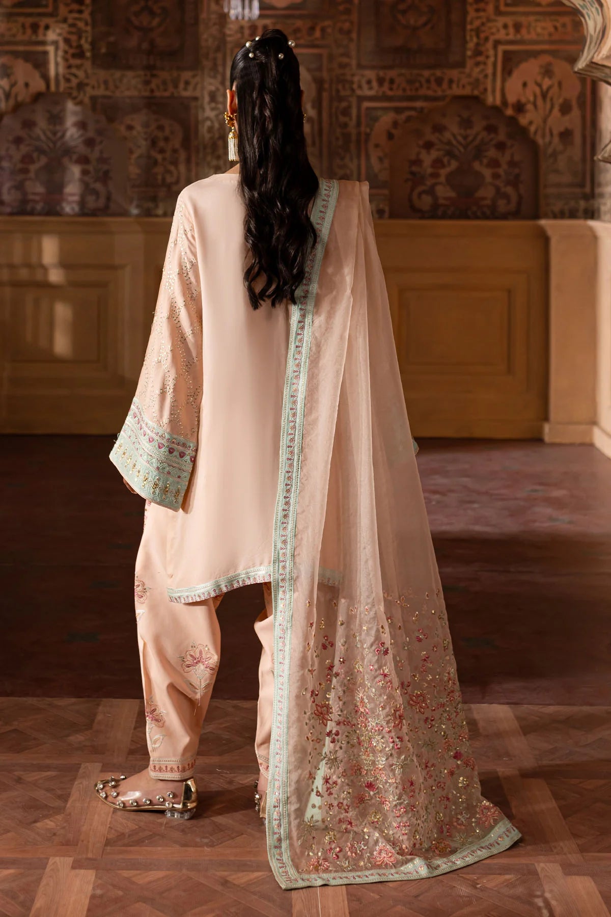 Nureh 3Pc Embroidered Silk Suit NE-141 gulbuy.com