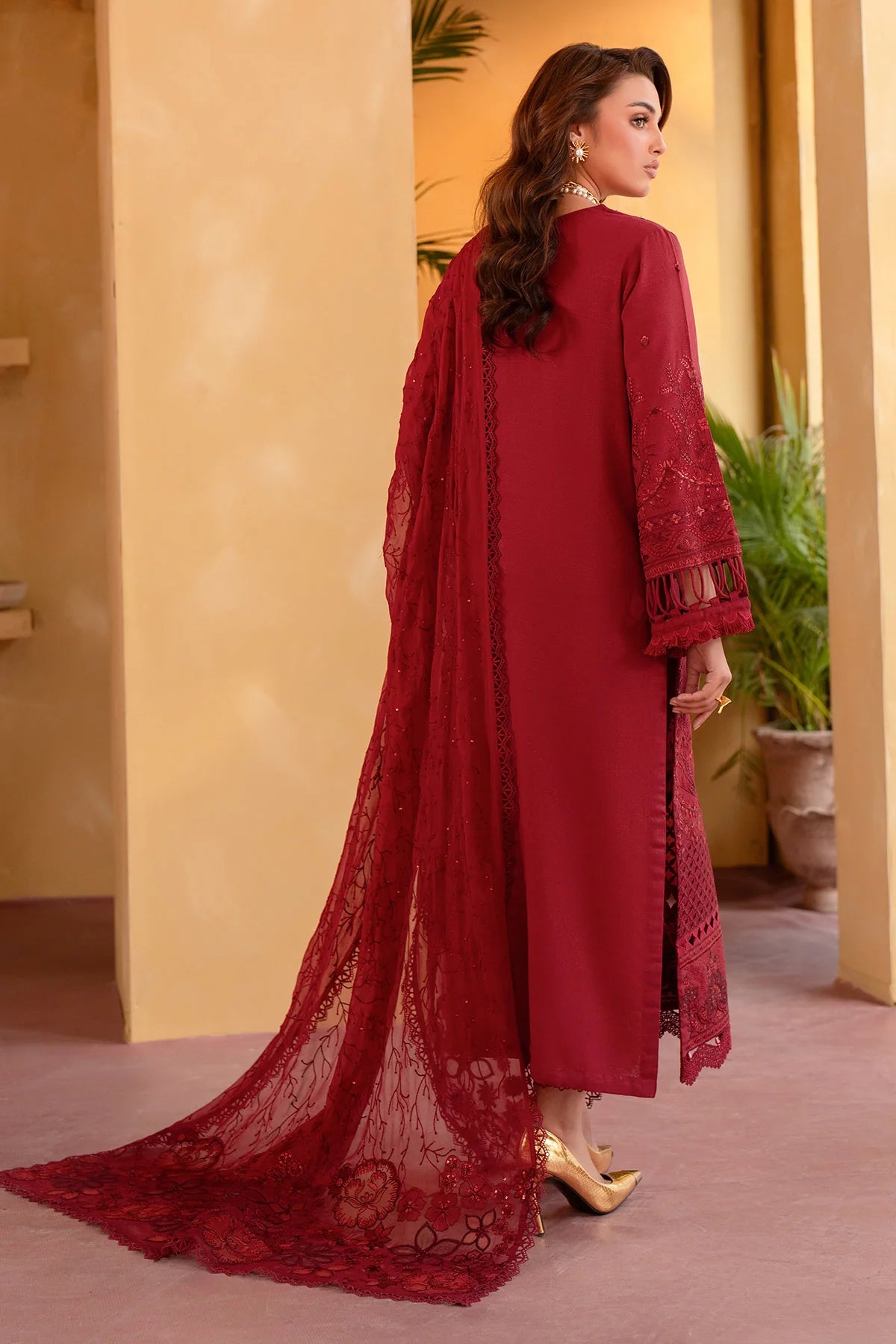 Nureh 3Pc Embroidered Karandi Suit NE-131 gulbuy.com