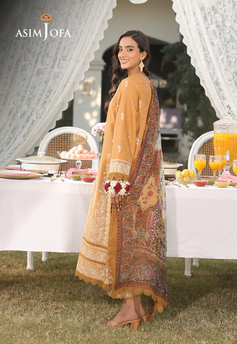 Asim Jofa 3Pc Embroidered Jacquard Suit AJUBU-04 gulbuy.com