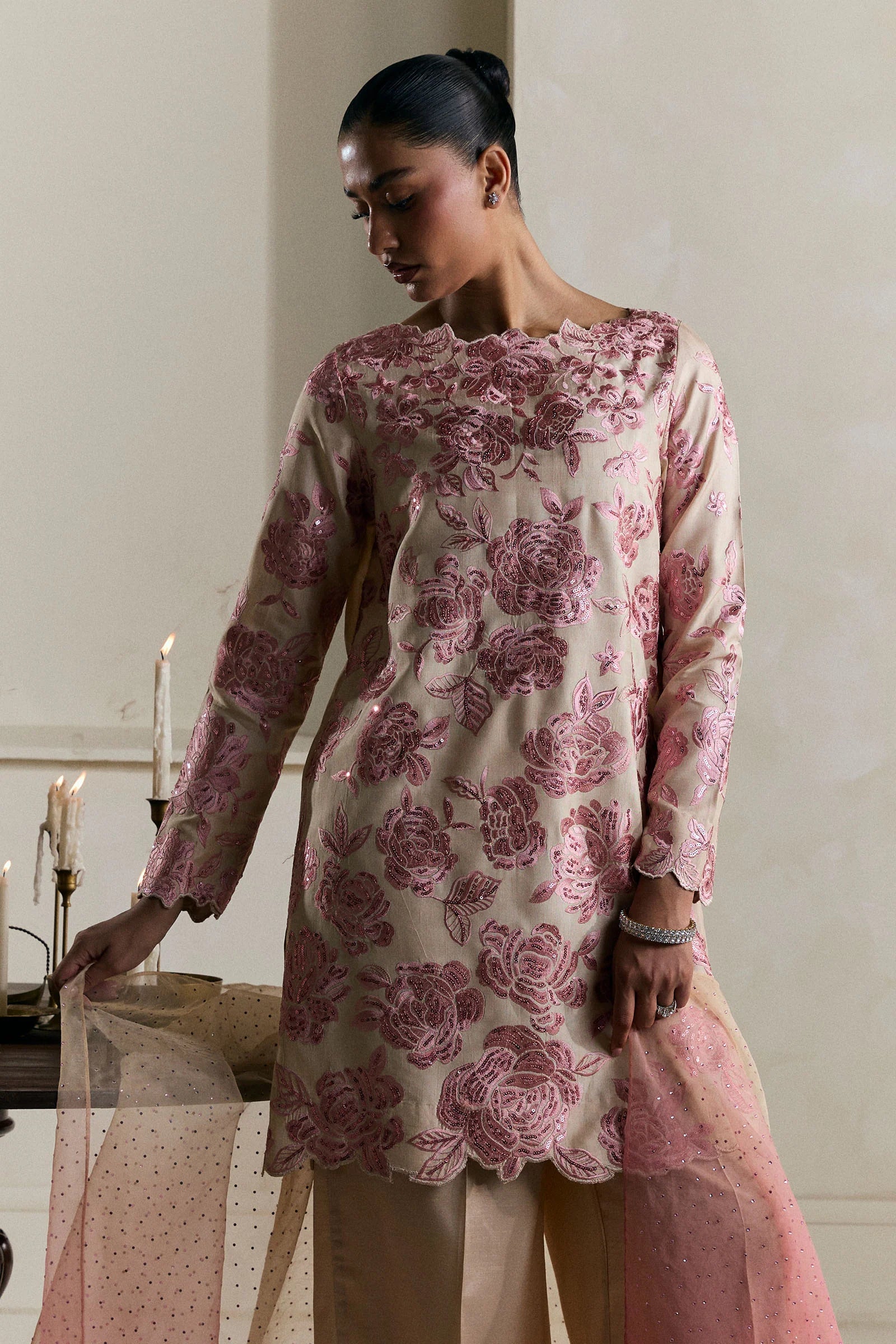 Zara Shahjahan 3Pc Embroidered Raw Silk Suit ZR25F0546 gulbuy.com