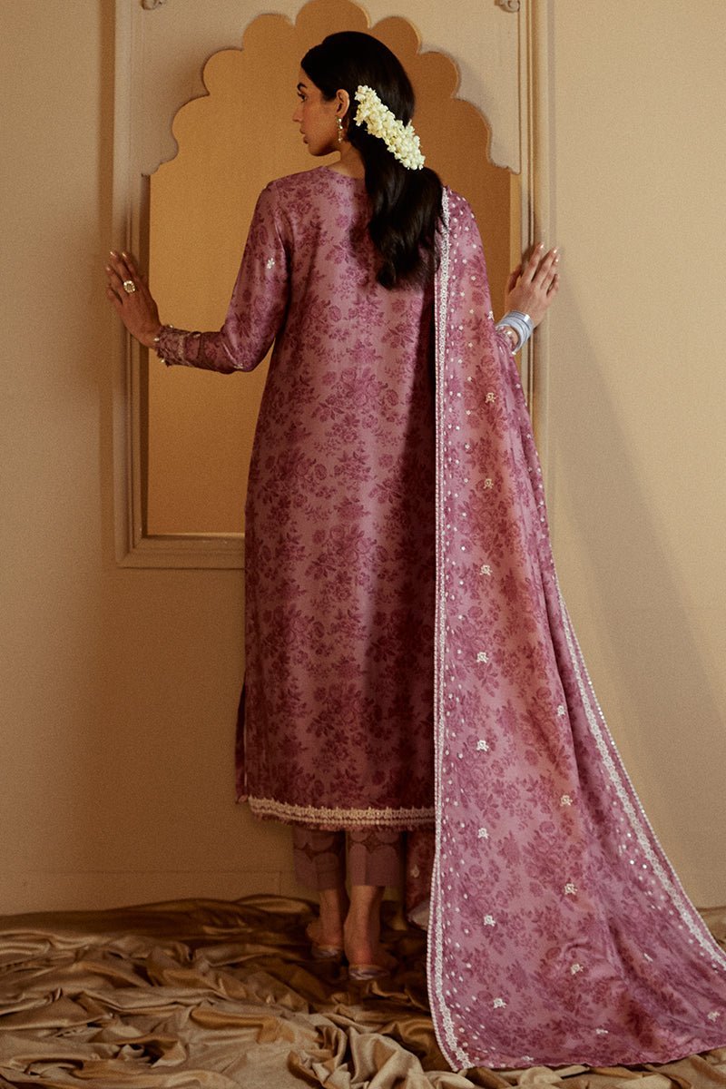 CROSS STITCH 3PC EMBROIDERED MARINA SUIT-MAUVE DREAM gulbuy.com