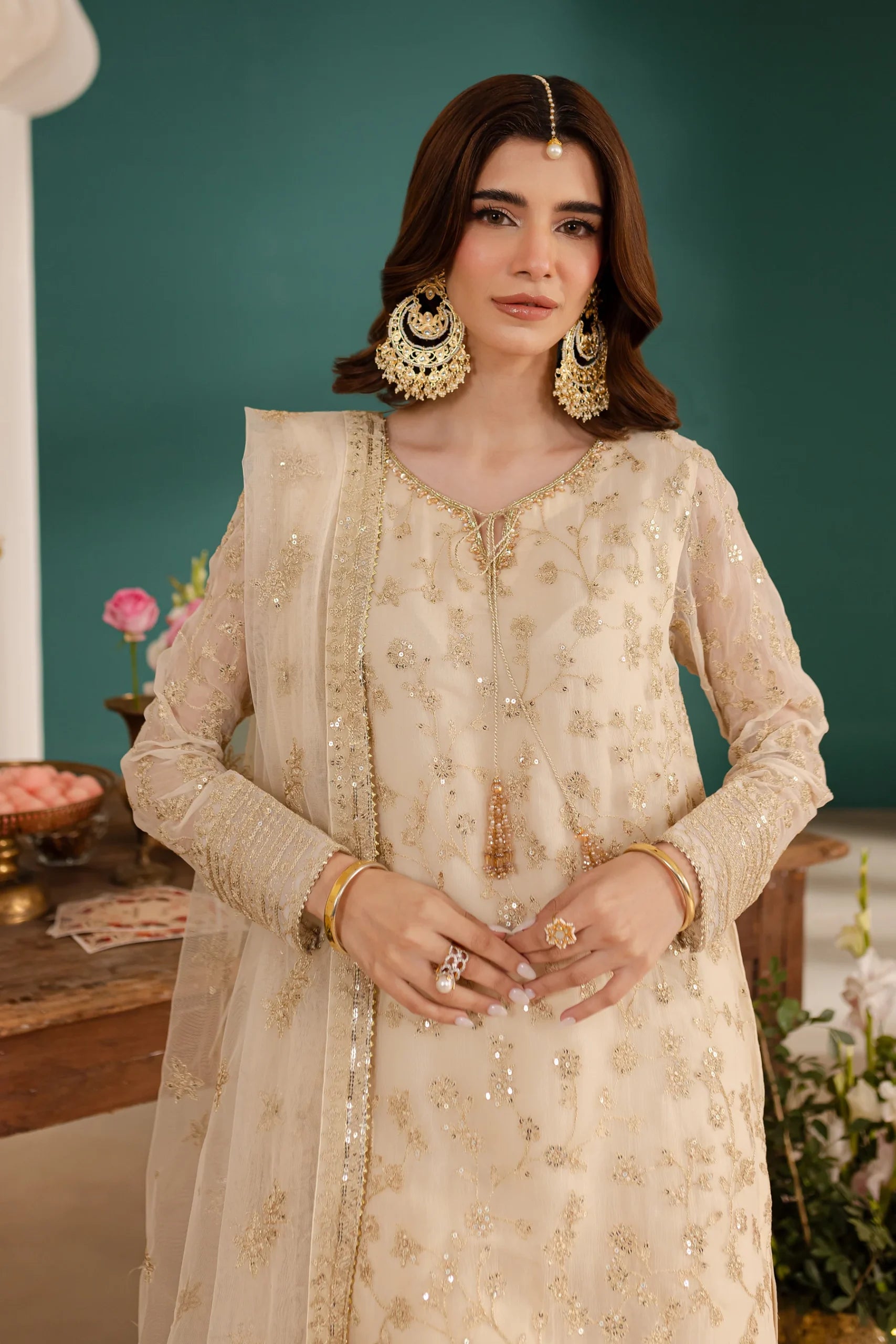 Batik 3Pc Embroidered Crinkle Suit Reika gulbuy.com