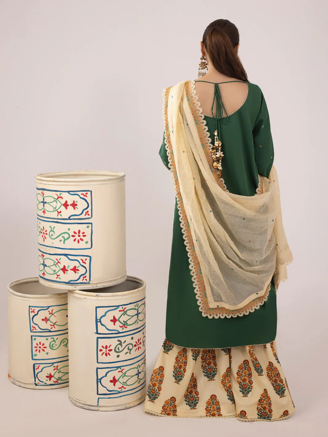 Faiza Faisal 3Pc Embroidered Lawn Suit Zebo gulbuy.com