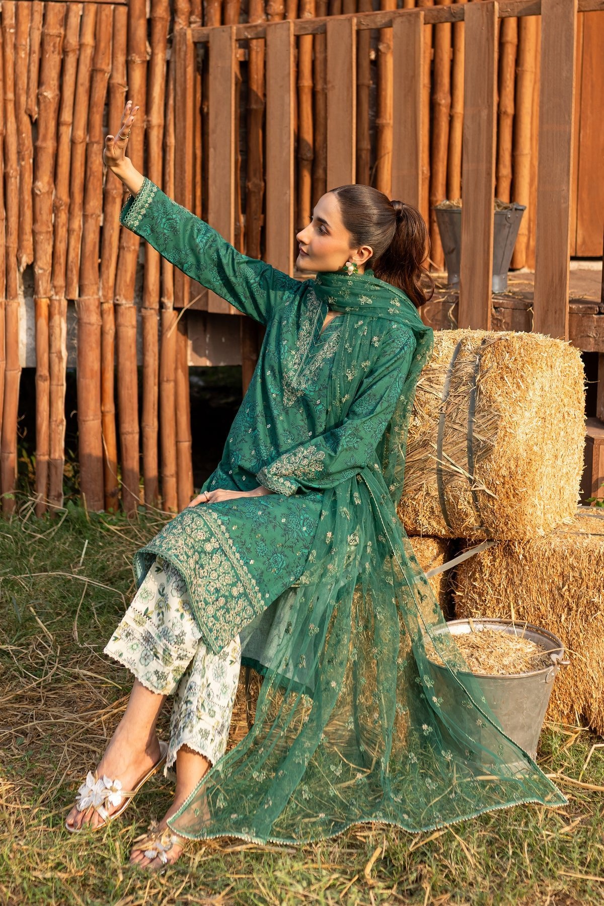 Batik 3Pc Printed Khaddar Dress Stella gulbuy.com