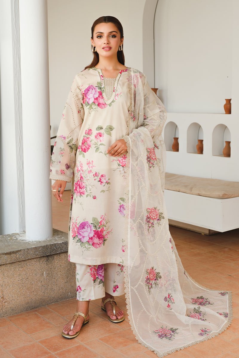 BAROQUE 3PC EMBROIDERED LAWN SUIT (BQU-UF-D652)
