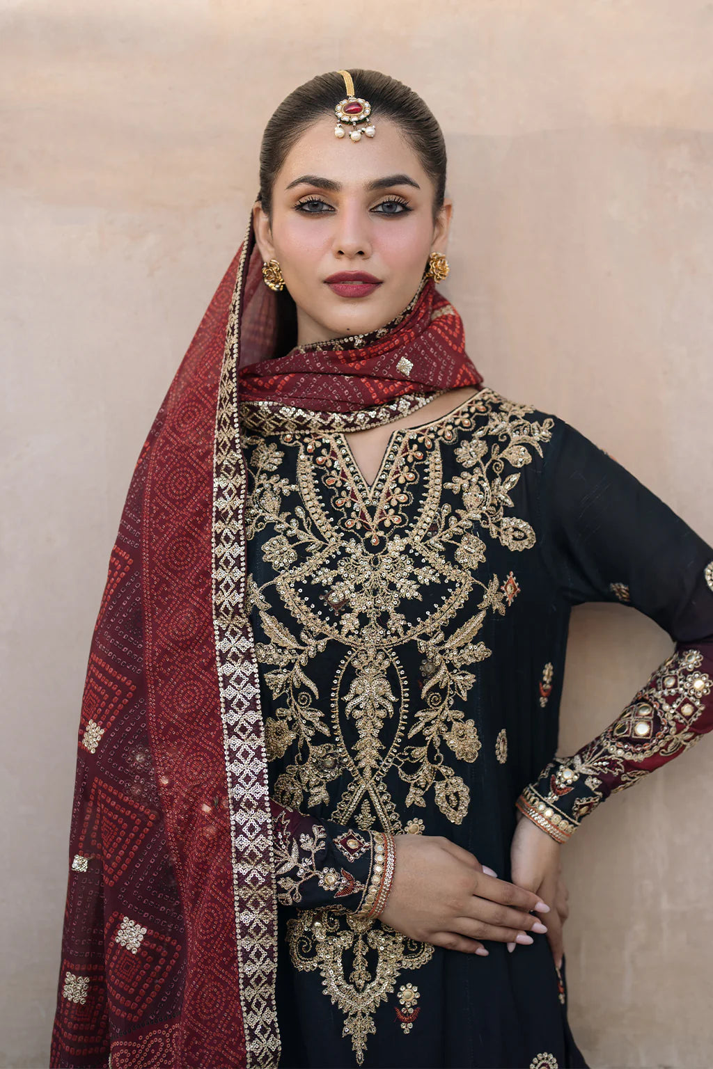 Iznik 3PC Embroidered Chiffon Suit UE-330 gulbuy.com