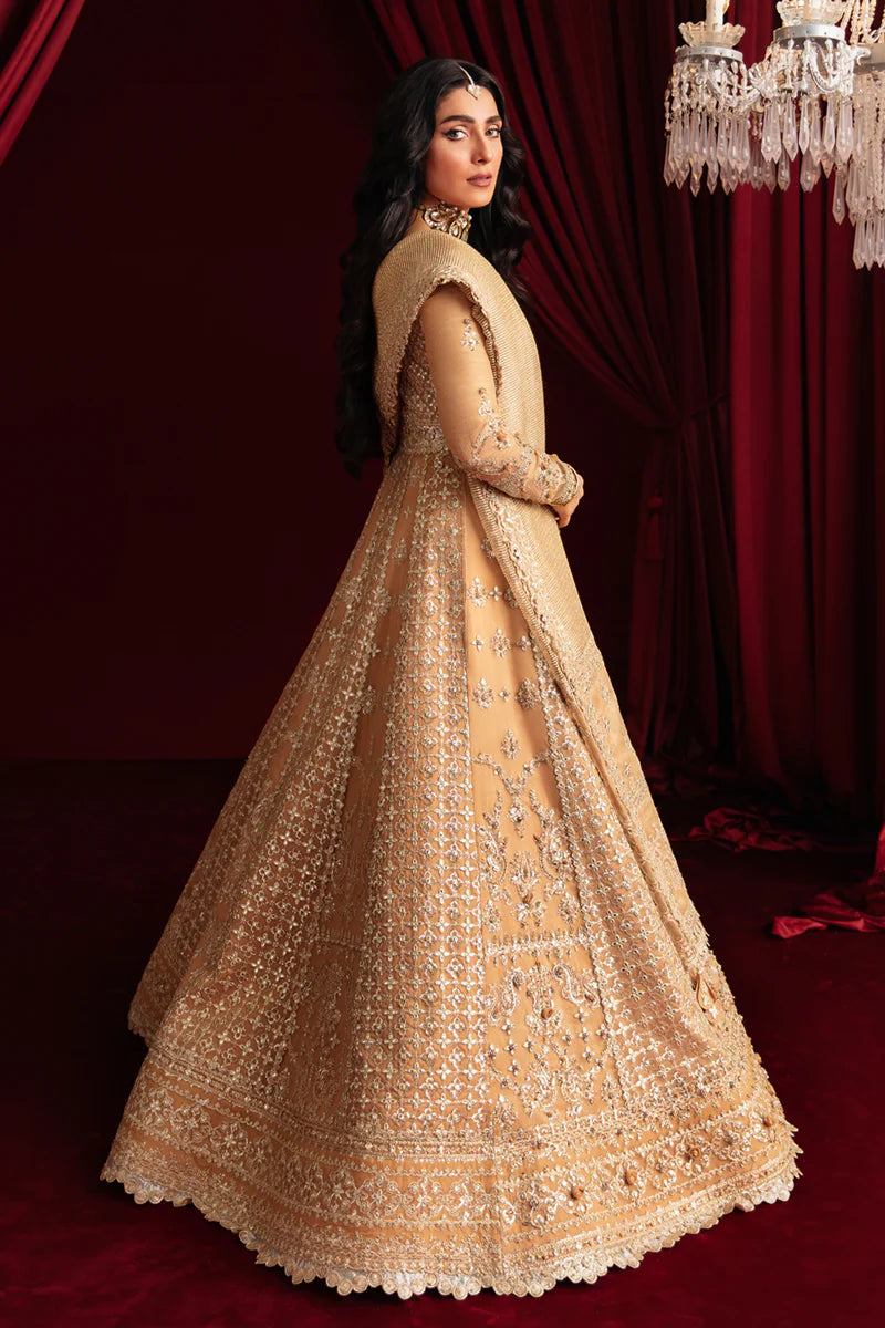 Qalamkar 3Pc Embroidered Raw Silk Suit HR-01 FARIYA gulbuy.com