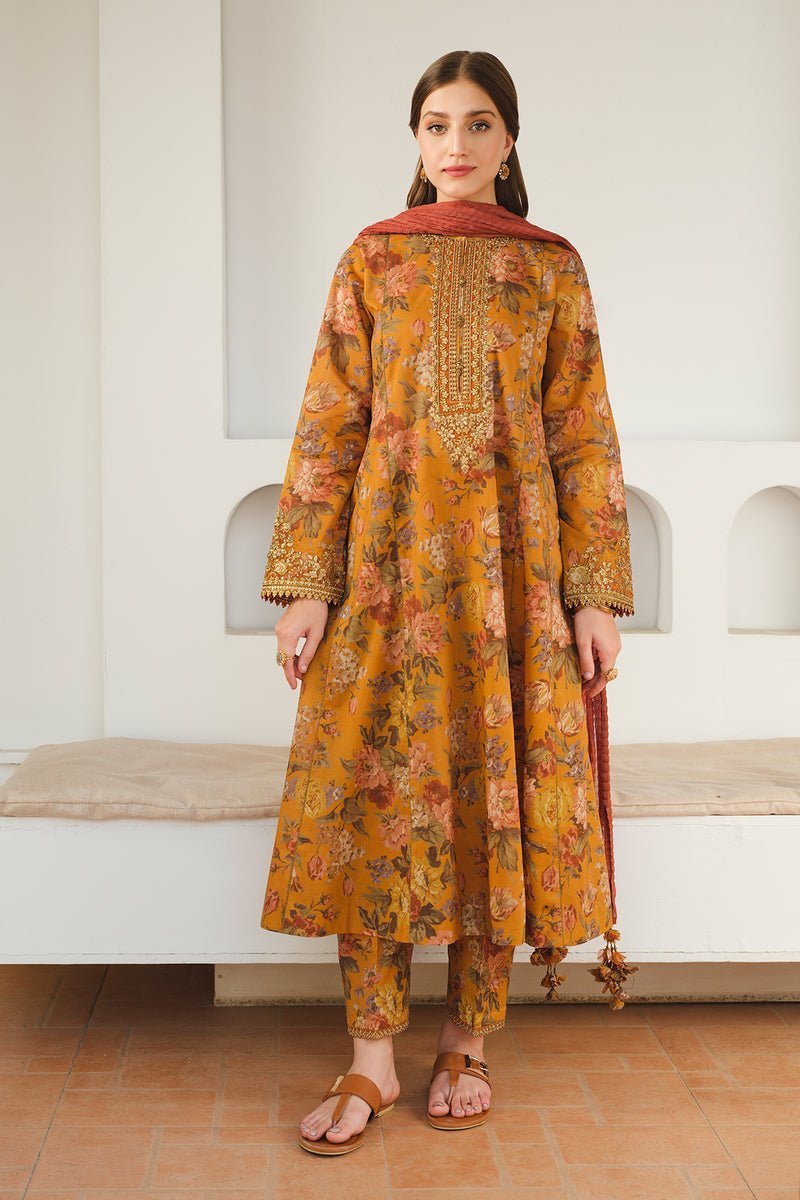BAROQUE 3PC EMBROIDERED PRINTED LAWN SUIT (BQU-UF-D653)
