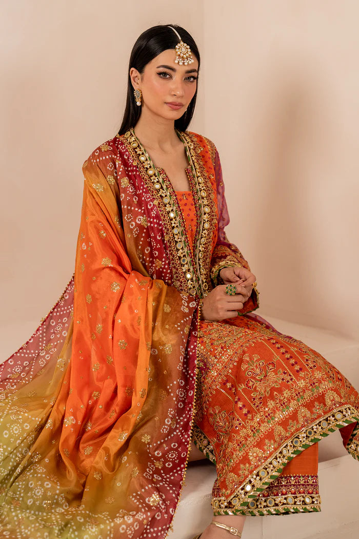 Baroque 3Pc Embroidered Chiffon Suit SF-706 gulbuy.com