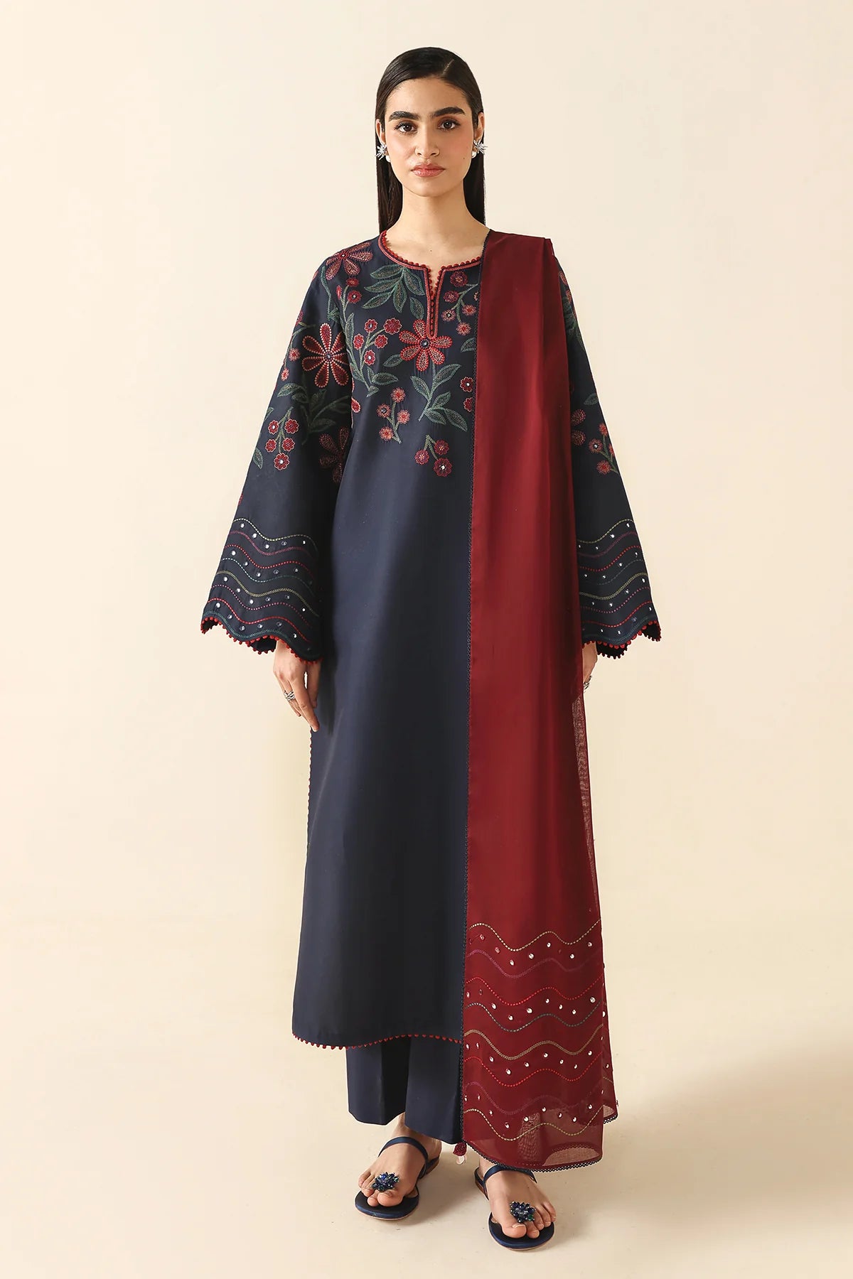 Jazmin 3Pc Embroidered Lawn Suit USE-9341