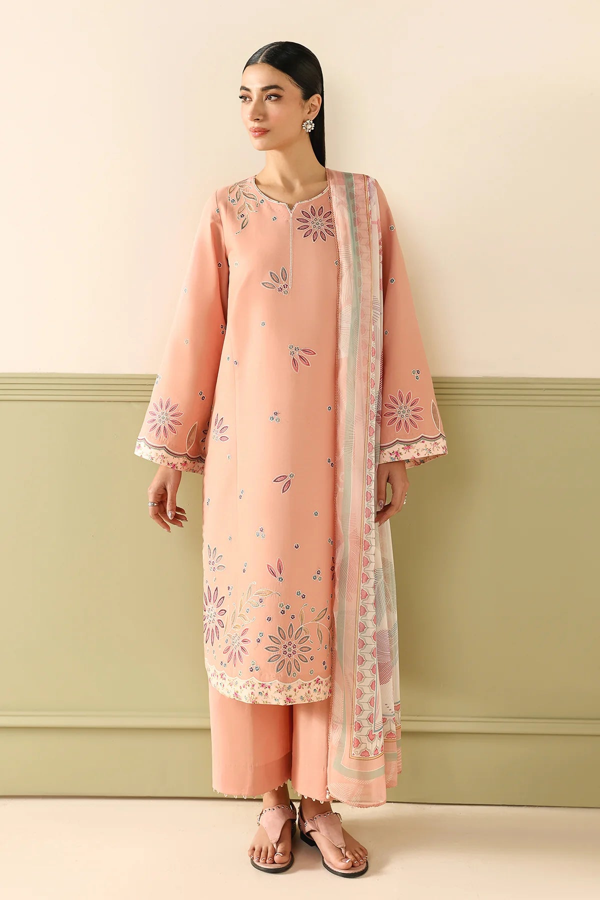 Jazmin 3Pc Embroidered Lawn Suit USE-9274