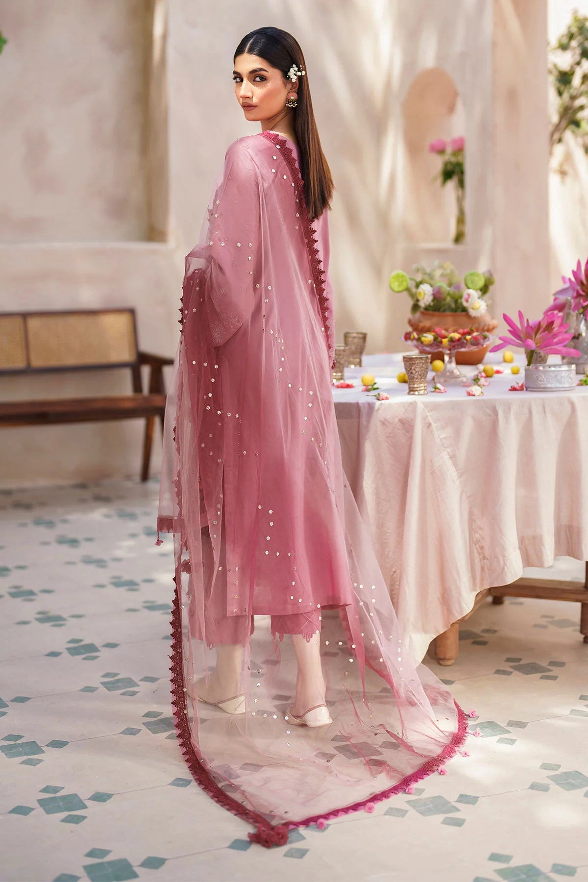 Nureh 3Pc Embroidered Lawn Suit NS-136 gulbuy.com