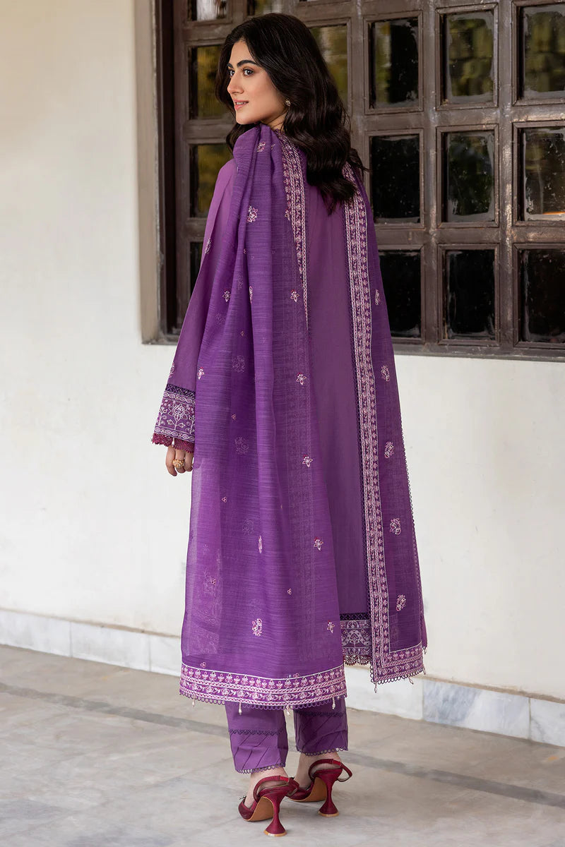 Farasha 3Pc Embroidered Lawn Suit Dreamy Glint gulbuy.com