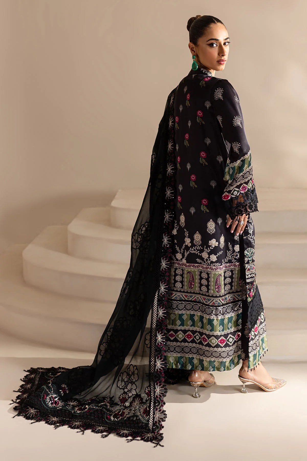 Nureh 3Pc Embroidered Silk Suit S-17 gulbuy.com