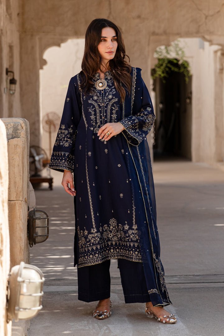 Batik 3Pc Embroidered Khaddar Dress Fidos gulbuy.com
