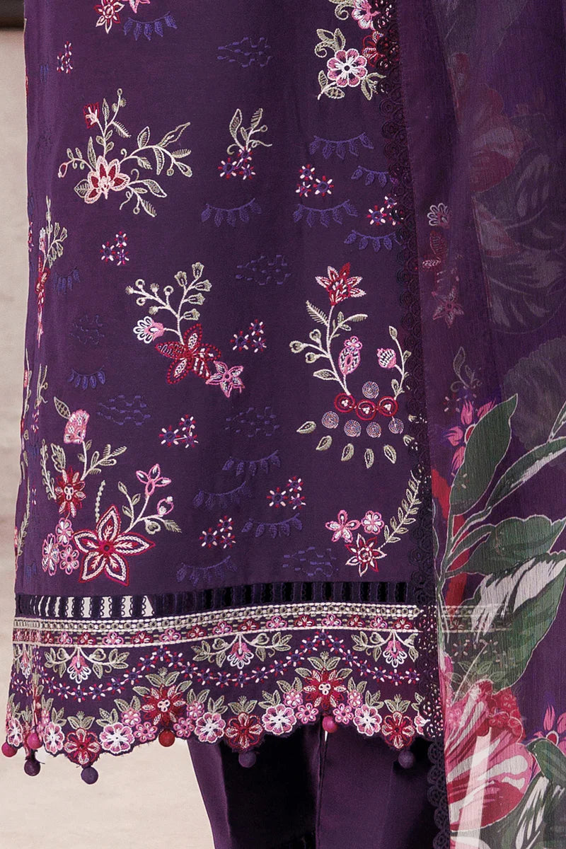 Farasha 3Pc Embroidered Lawn Suit Whimsy Dreams gulbuy.com