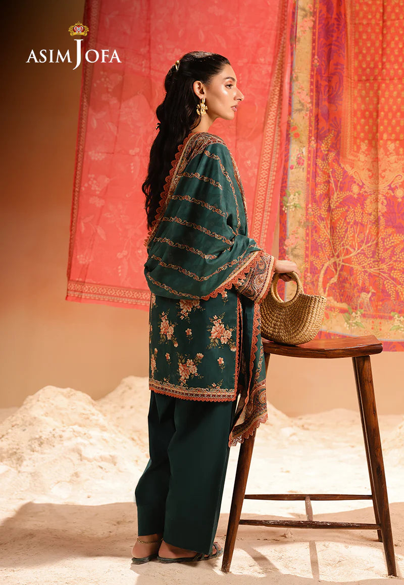 Asim Jofa 3Pc Embroidered Lawn Suit AJUBU-14 gulbuy.com